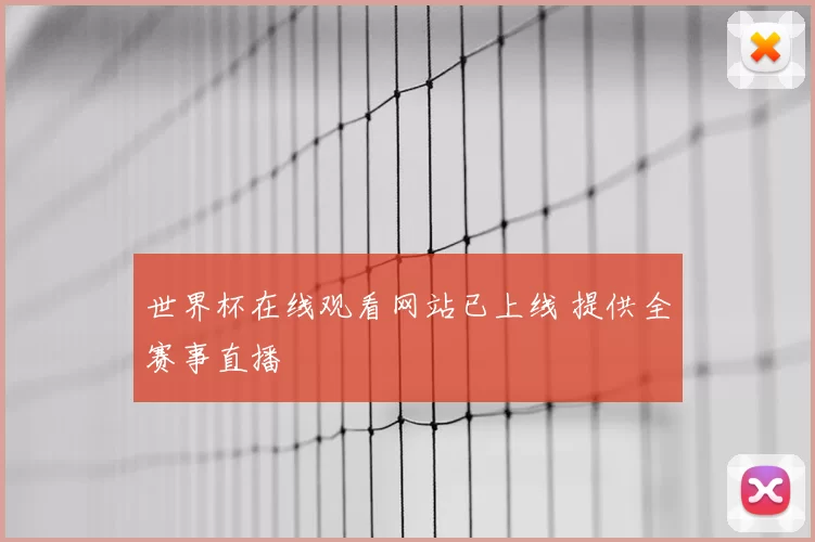世界杯在线观看网站已上线 提供全赛事直播